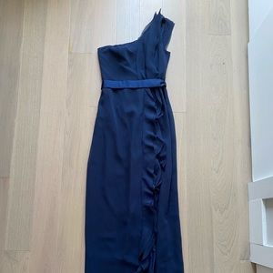 Vera Wang White - Long ruffled bridesmaid dress